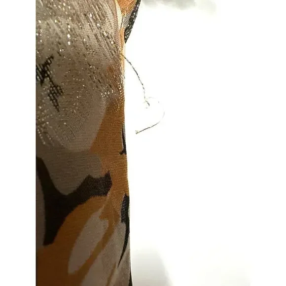 Lauren Ralph Lauren Lusita Dress Floral Metallic Ruffled Maxi Gown Multicolor 6 - Picture 5 of 9